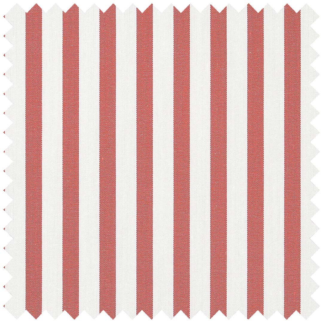 Red Poplin Butcher Stripe