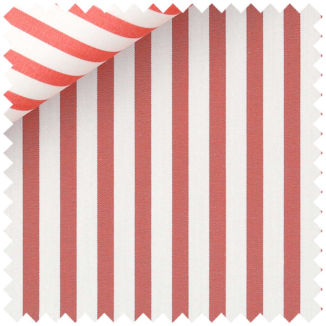 Red Poplin Butcher Stripe - Image 2