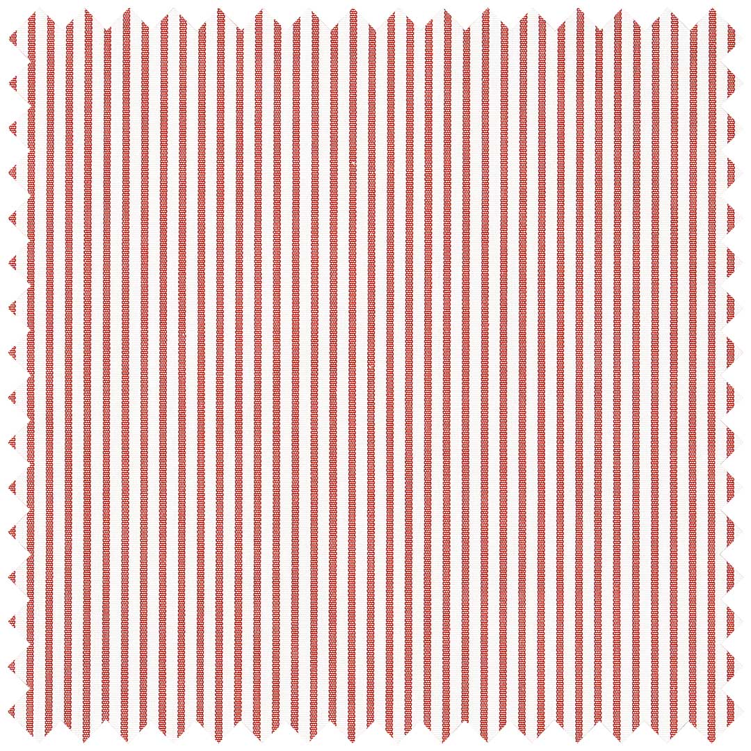 Red Poplin Pencil Stripe