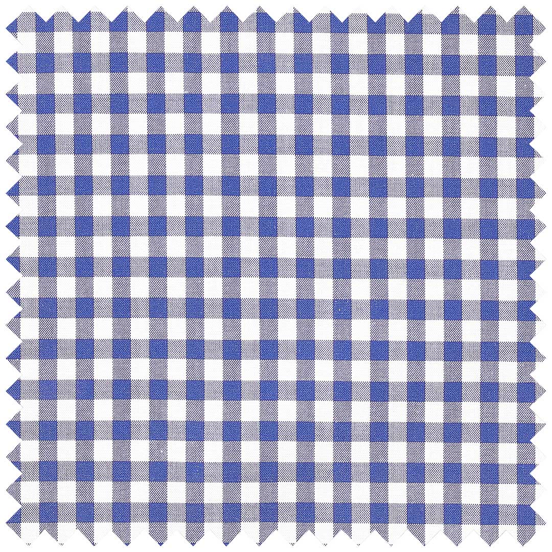 Royal Blue Mercerised Zephir Check