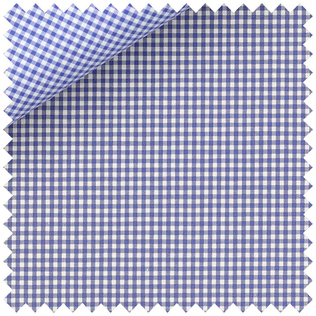 Royal Blue Zephir Gingham Check - Image 2