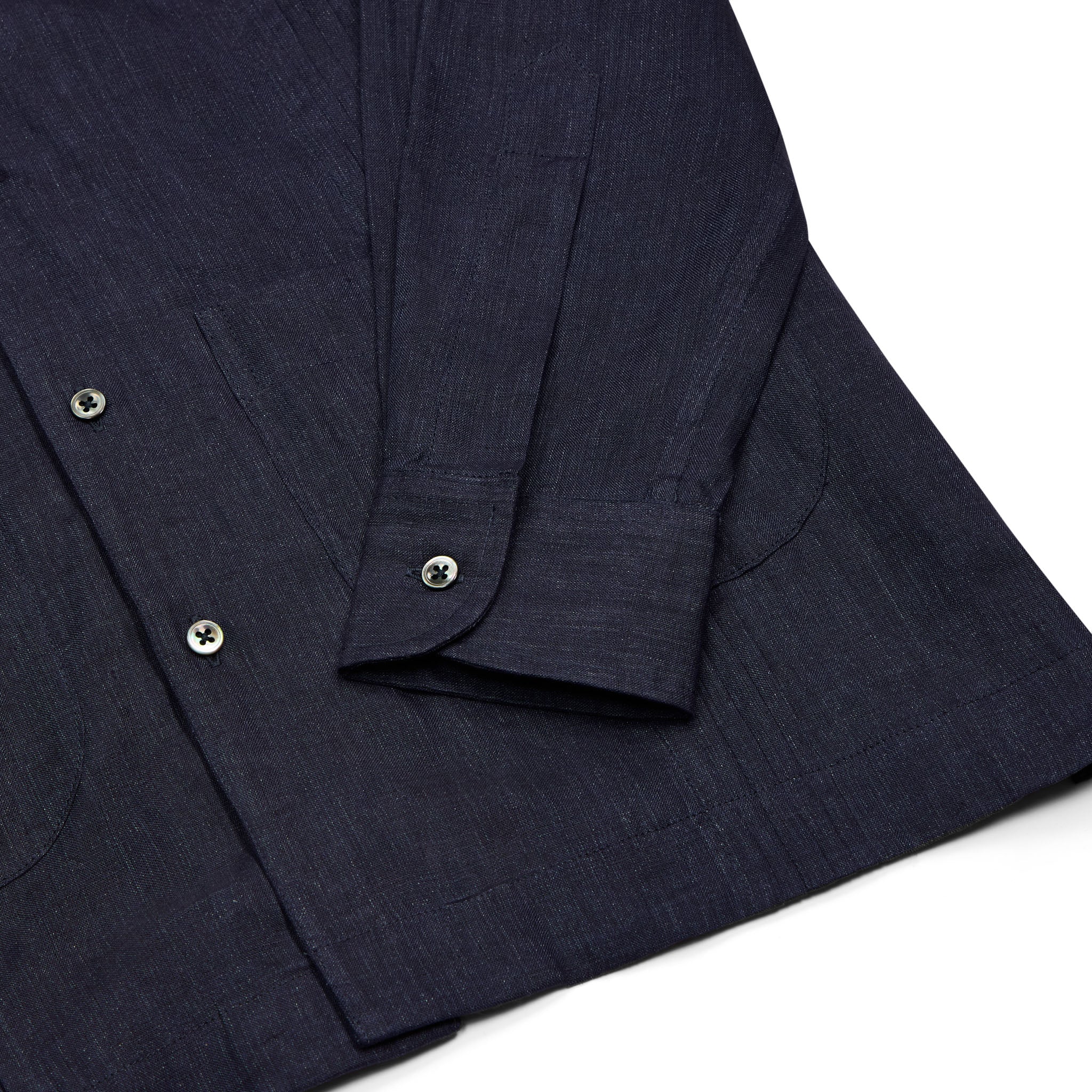 Signature Guayabera Shirt in Navy - Image 5