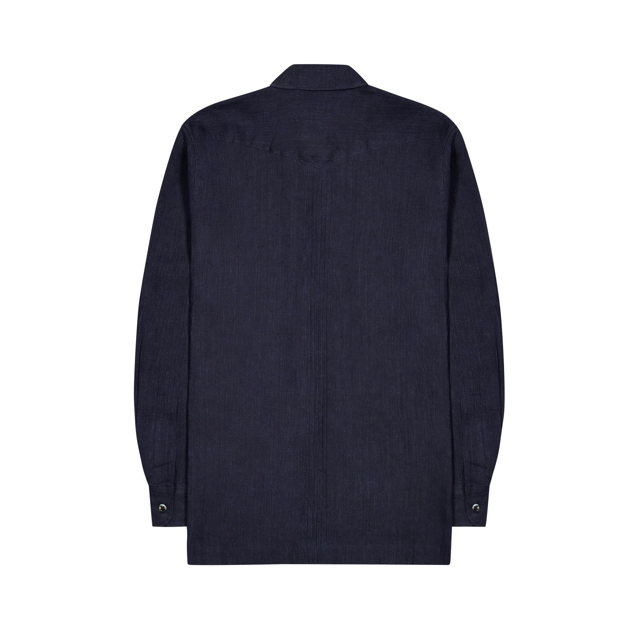 Signature Guayabera Shirt in Navy - Image 6