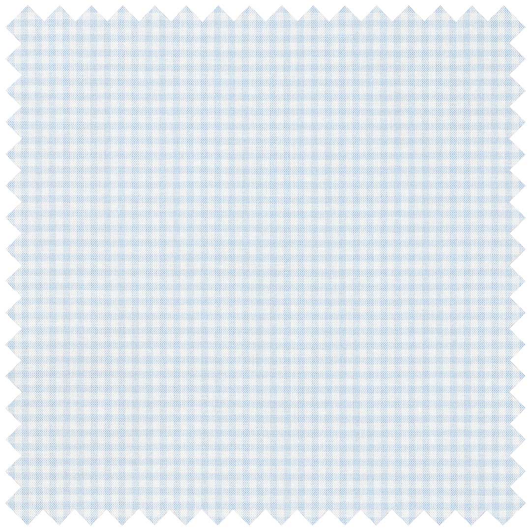 Sky Zephir Gingham Check