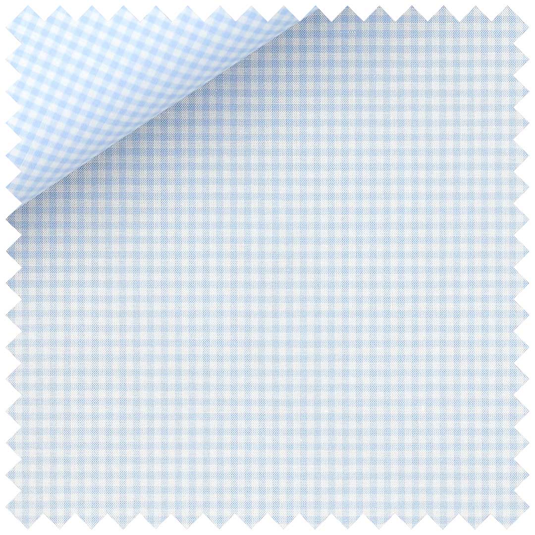 Sky Zephir Gingham Check - Image 2