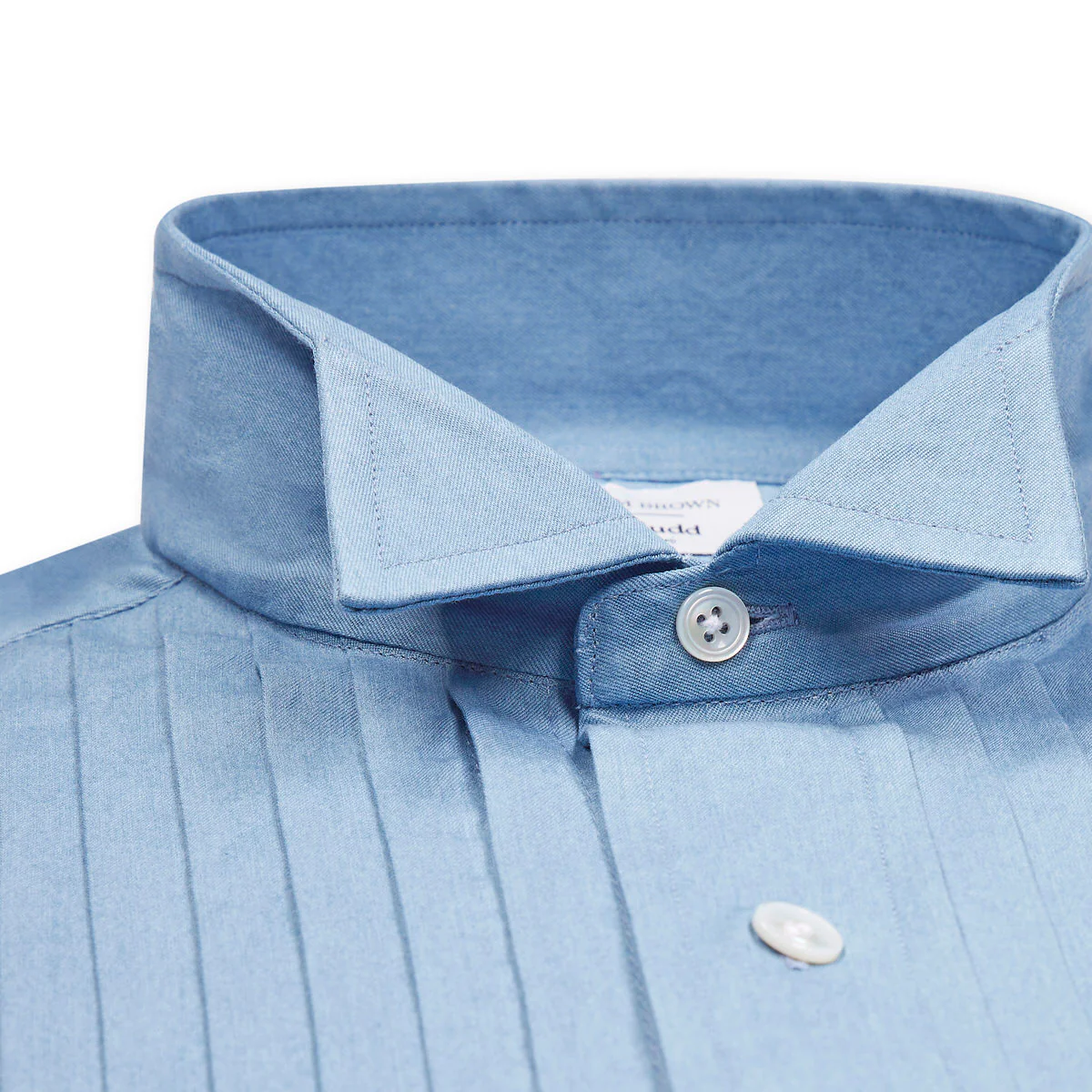 Special Order WMB Brown x Budd Hand-Pleat Shirt with Wing Collar - Image 4