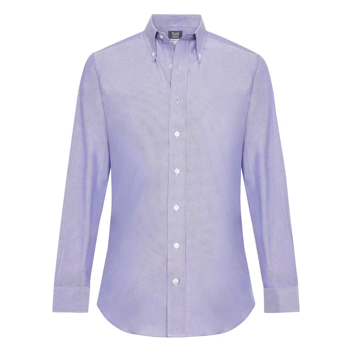Tailored Fit Button Down Oxford Shirt in Navy Melange - Image 2