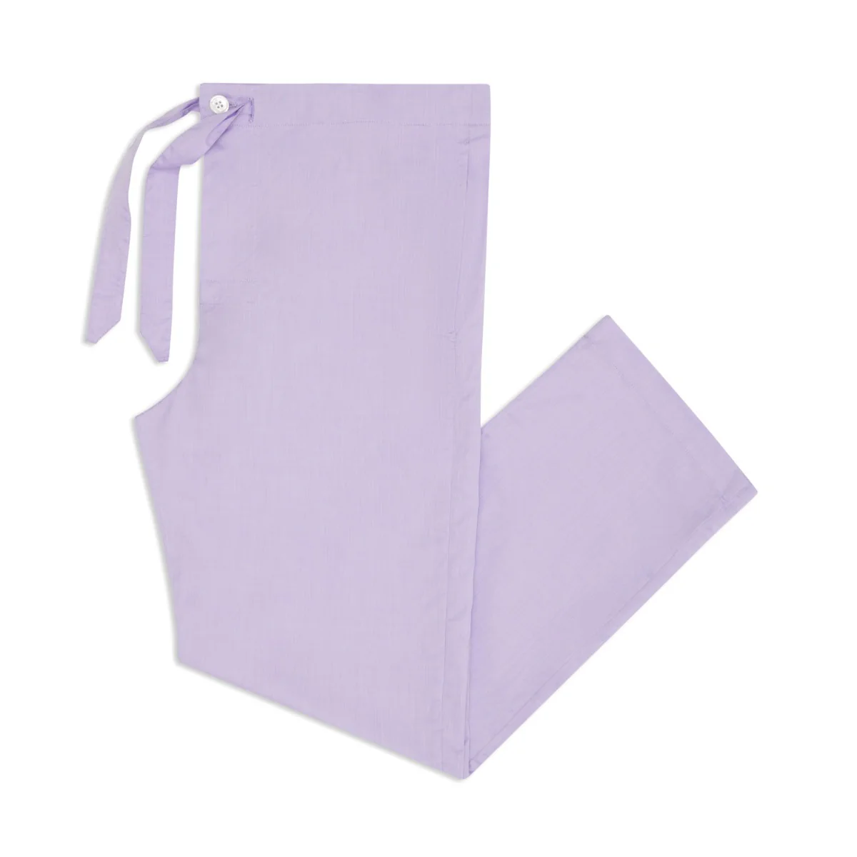 Tailored Fit Plain Batiste Pyjamas in Lilac and Navy - Image 3