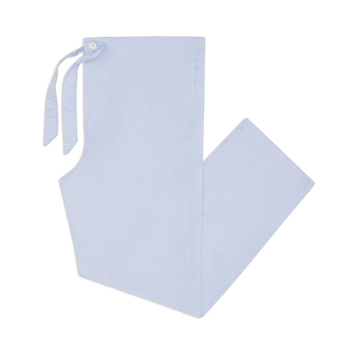 Tailored Fit Plain Batiste Pyjamas in Sky and Navy - Image 3
