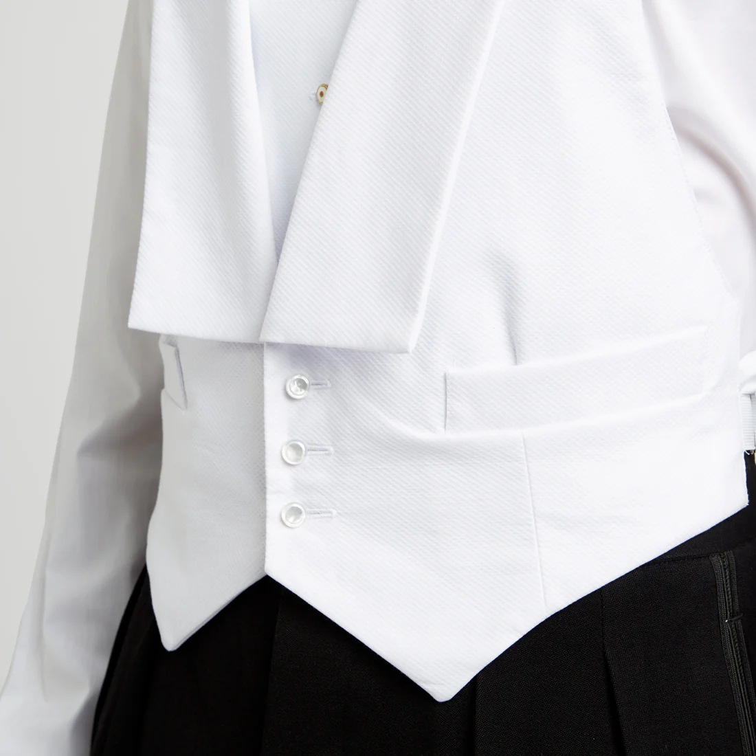 White Tie Marcella Waistcoat in White - Image 5