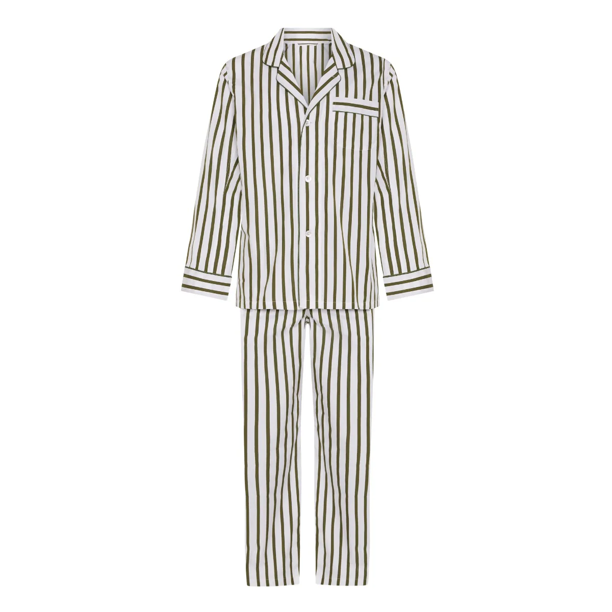 WM Brown Cocktail Stripe Tailored Pyjamas - Image 4