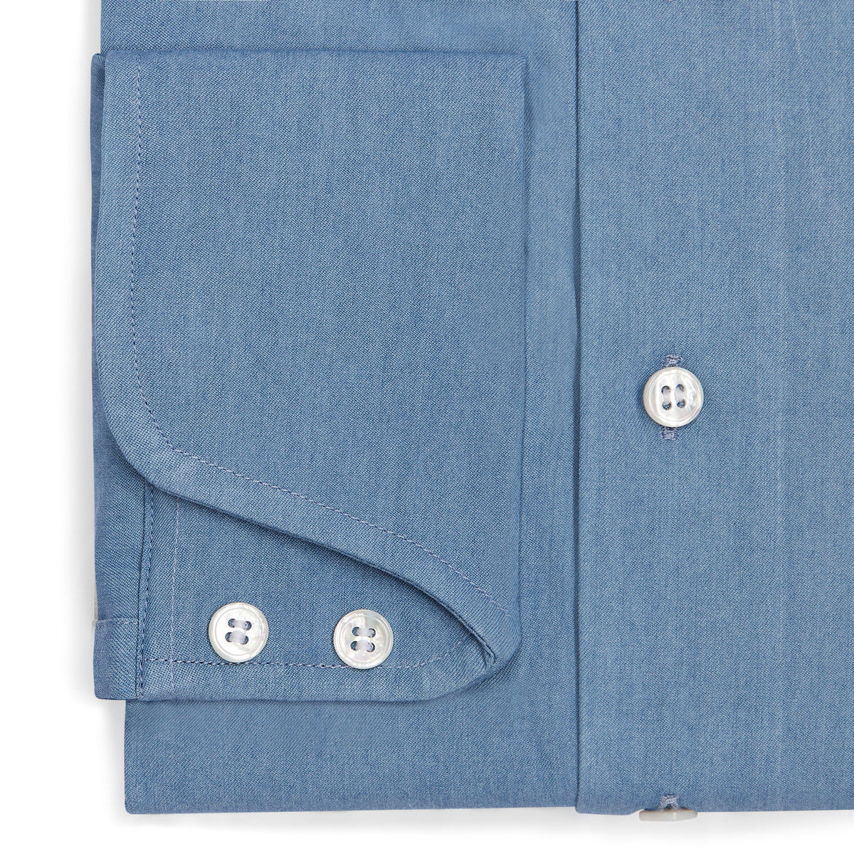WM BROWN x Budd Exclusive Denim Cocktail Cuff Shirt - Image 9